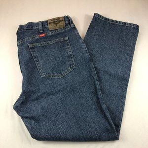Wrangler Straight Leg Jeans Size 38X30 Medium Wash 100% Cotton